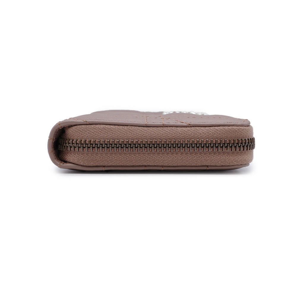 Gucci Round Zipper Long Wallet GG Marmont Pink Beige - Picture 3 of 8